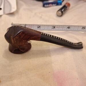 Hand Carved Elephant Tobacco Pipe 4.5 In. With Tusks. Must See. Unique